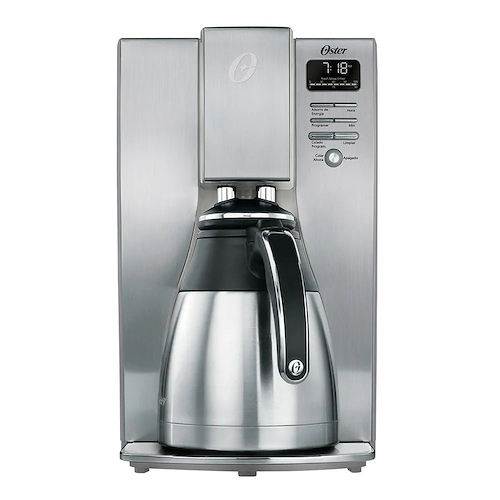 OSTER BVSTDC4411 CAFETERA DE FILTRO DIGITAL PROGRAMABLE JARRA TERMICA INOX 10