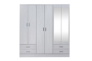 RICCHEZZE TANA PLUS 7029 PLACARD 6 PUERAS 4 CAJONES NEVADA CON ESPEJO 1.69x1.82x47