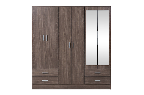 RICCHEZZE TANA PLUS 7033 PLACARD 6 PUERAS 4 CAJONES MOCCHA CON ESPEJO 1.69x1.82x47