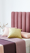 SILCAR VINTA 80 RESPALDO PARA CAMA DE 1 PLAZA, TELA PANA, ALTURA 70 CM