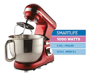 SMARTLIFE SB0037R BATIDORA PLANETARIA 1000W 6 VEL BOWL INOX
