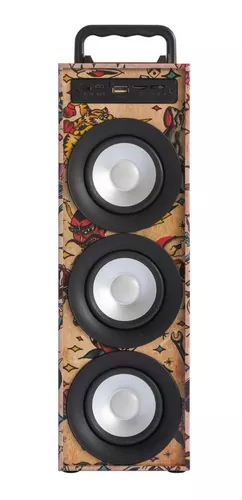 STROMBERG CARLSON KAZZ TRAP PARLANTE MULTIMEDIA 12W PORTATIL BT SD USB LED