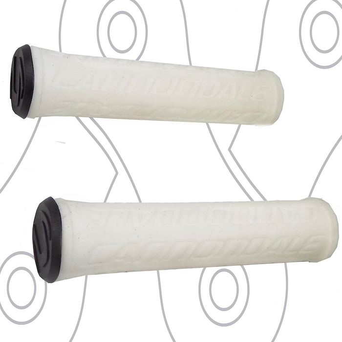 Puños mtb Cannondale Logo Silicona (Color Blanco) - $ 28.490
