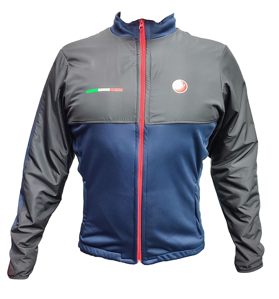 Campera rompevientos con friza Castelli
