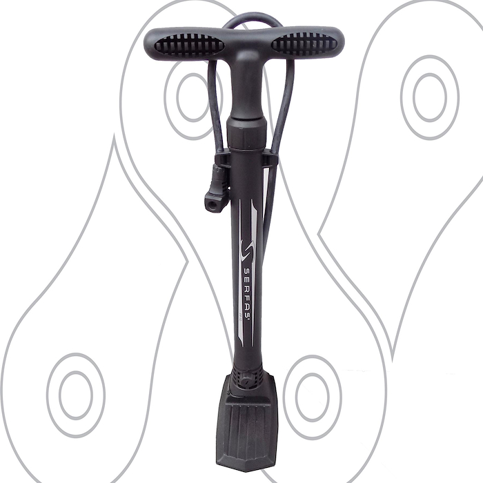 Inflador de pie Serfas FP-10 con pico pelota - $ 25.200