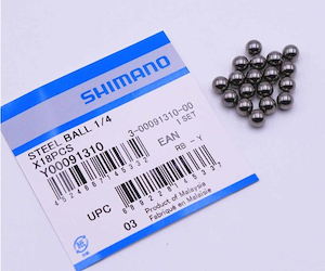 Bolillas de acero Shimano Y00091310 de 1/4 ( maza trasera)