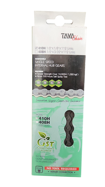 Cadena taya 410H inoxidable1/2 x1/8x114