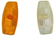 Par ojos de gato para rueda reflectores p/rayos naranja y bl