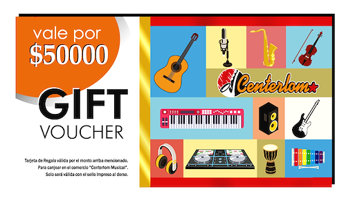 Tarjeta Obsequio GIFT VOUCHER válido por $50000  GIFT50000