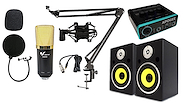 Kit Interface, Microfono Condenser accesorios y Monitores 5" APOGEE VENETIAN KITN-3