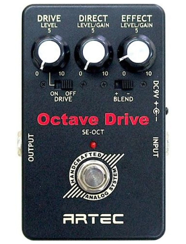 Pedal de Efecto para Guitarra Octave Drive ARTEC SE-OCT