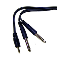 Cable Armado Miniplug 3.5 Stereo X 2 Plug 6.5 Mono - 2 mts ARTEKIT C3.5STX26.5M2