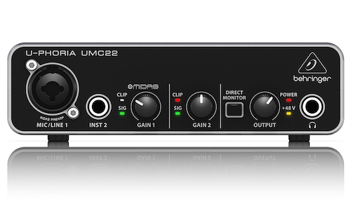 Placa Interfaz de Audio BEHRINGER UMC22