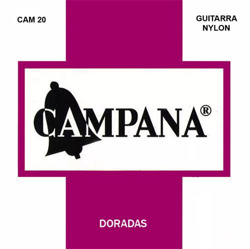 Encordado para Guitarra Clasica Nylon Cristal Doradas CAMPANA CAM 20