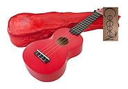 Ukulele Soprano Rojo - Incluye Funda COCOON KU-BW-R