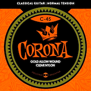 Encordado para Guitarra Clasica Nylon Cristal Doradas CORONA C-45