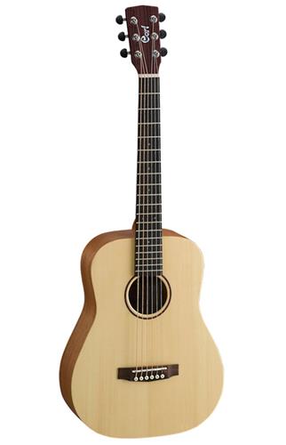 Guitarra Acustica Viajera tamaño 3/4 tapa solida c/funda CORT EARTH-MINI-OP