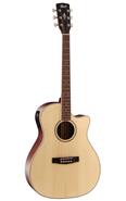 Guitarra Electroacustica c/corte Tapa Solida c/funda CORT GA-MEDX-OP