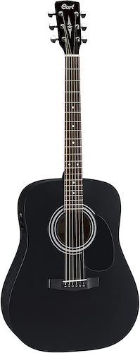 Guitarra Electroacustica Dreadnought c/funda CORT AD810E-BKS