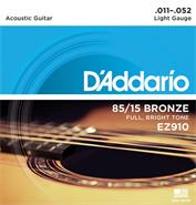 Encordado para Acústica 85/15 Bronce Light 010 DADDARIO EZ910