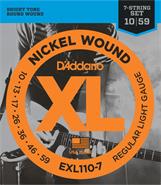 Encordado para Electrica 7Cdas Regular Light Niquel 010 DADDARIO EXL110-7