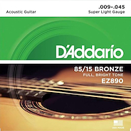 Encordado para Acústica 85/15 Bronce Super Light 009 DADDARIO EZ890
