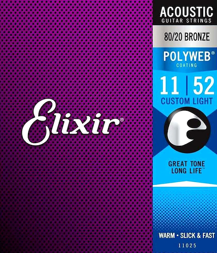 Encordado para Acustica 011 Bronze 80/20 POLYWEB ELIXIR 11025