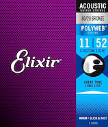 Encordado para Acustica 011 Bronze 80/20 POLYWEB ELIXIR 11025