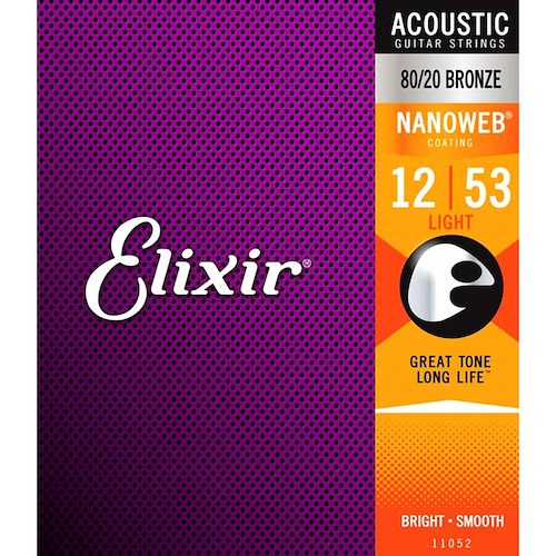 Encordado para Acustica 012 Bronze 80/20 NANOWEB ELIXIR 11052