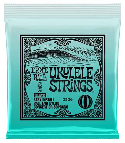 Encordado para Ukelele Soprano/Concert Ball-End Black ERNIE BALL P02326