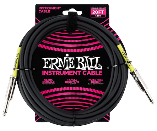 Cable Plug - Plug Standard 6 mts. NEGRO ERNIE BALL P06046