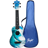 Ukelele Soprano de Fibra con Funda FLIGHT TUS25 SURF