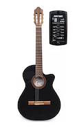 Guitarra Clasica Criolla con corte y Eq Tapa Negra FONSECA 40KECN