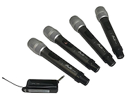 Microfono Inalambrico de Mano x4 UHF Base Recargable GBR CONSIG MIC UHF400