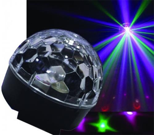 Efecto de Luces Media Esfera LED 6 X1W Audioritmica GBR FIREBALL COMPACT