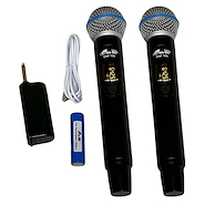 Microfono Inalámbrico UHF Doble de Mano GBR 3MG-UHF-200