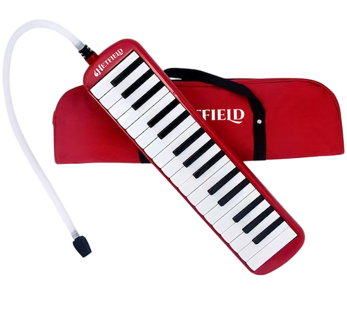 Melodica a Piano 32 Notas Roja con Funda HETFIELD FM32KR