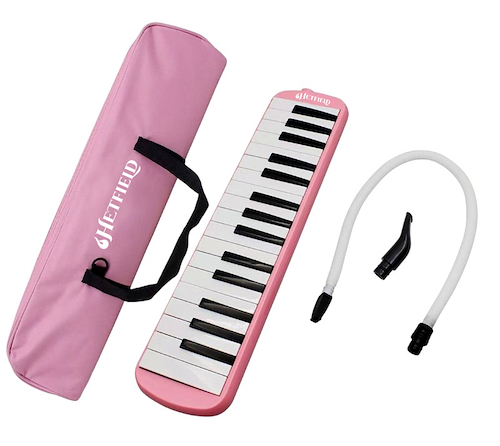 Melodica a Piano 32 Notas Rosa con Funda HETFIELD FM32KP