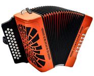 Acordeon a Botones Verdulera 31 Botones 12 Bajos Naranja HOHNER COMPADRE A4825S