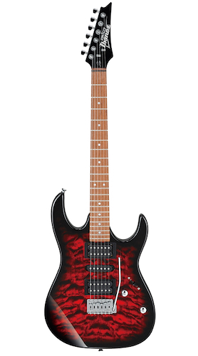 Guitarra Electrica HSH Transparent Red IBANEZ GRX70QATRB