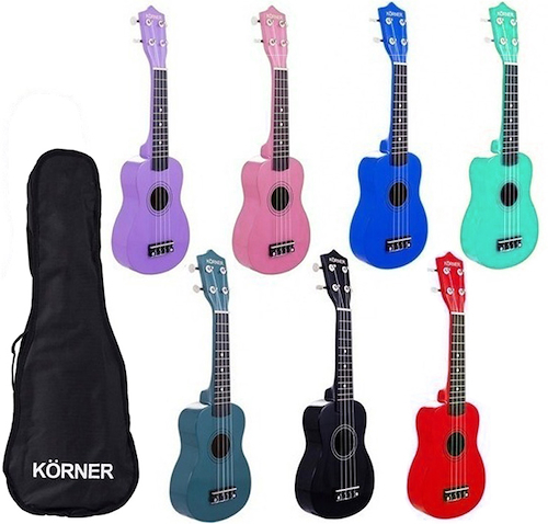 Ukelele Soprano con Funda - Colores varios KORNER UKR-10