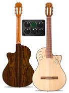 Guitarra Clasica Electrocriolla sin Boca c/corte c/Fishman LA ALPUJARRA 300KINK BRILL