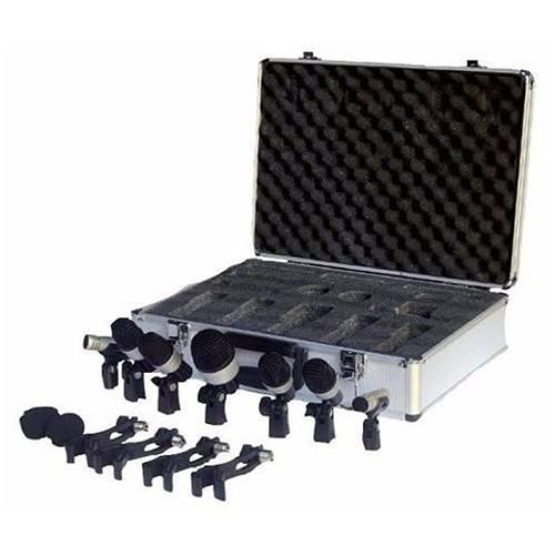 Set de Microfonos para Bateria con Valija y Clamps LEEM DM7S