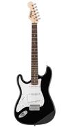 Guitarra Electrica Stratocaster S-S-S Negra Zurda LEONARD LE365BK