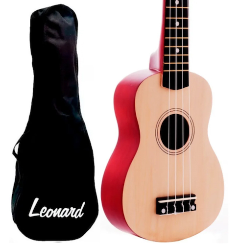 Ukelele Estudio Iniciación Soprano C/Funda Natural LEONARD UK5N