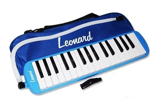 Melodica a Piano 32 Notas Azul con Funda LEONARD M32ABL