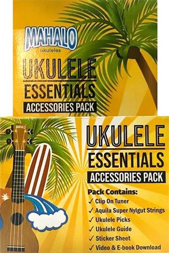 Pack para Ukelele c/Afinador+CuerdasAquila+Puas+Guia MAHALO MZK1