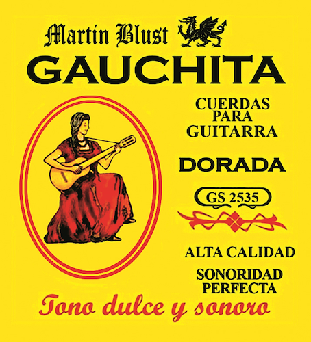 Encordado para Guitarra Clasica Nylon Cristal Dorada MARTIN BLUST Gauchita G2535