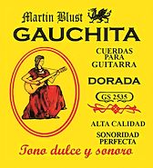 Encordado para Guitarra Clasica Nylon Cristal Dorada MARTIN BLUST Gauchita G2535