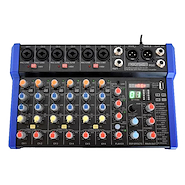 Consola Mixer 8 Canales c/Efectos Usb Phantom BT MOON MX8